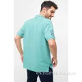 Polo de manga corta de piñera de hilo de hilo para hombre